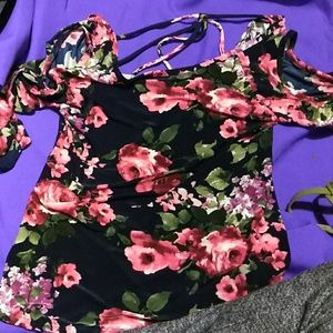 Floral print long sleeve shirt